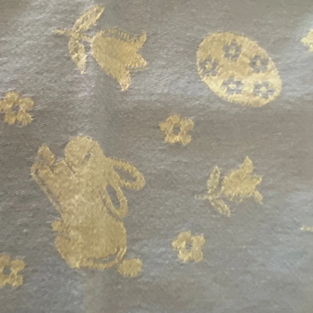 Easter Bunny Floral Tapestry Cloth Napkins Blue Yellow Spring‎ Table Decor